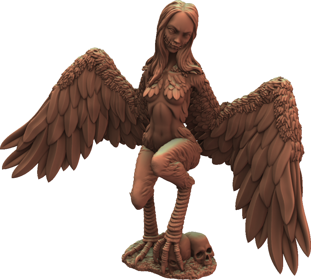 Crippled God Foundry - Shadowcurse - Harpy #1 - DnD/TTRPG Figure/Miniature