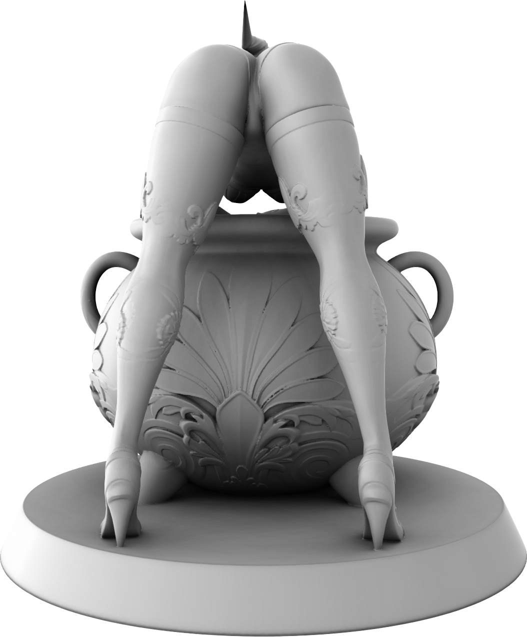 Ralphy - Witch Heating The Cauldron - 75mm Pin Up/Figure/Model/Diorama