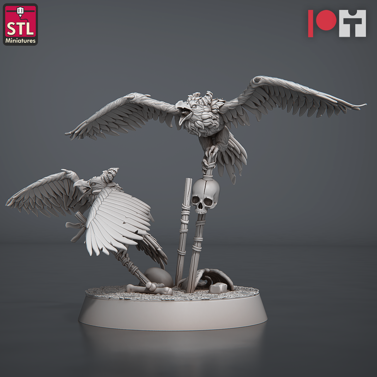 STL Miniatures - Giant Crows - DnD/TTRPG Figure/Miniature