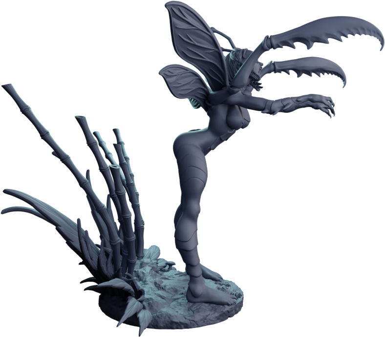 Alain Viesca - Hiereia Mantis (Attack) - 32/75/120mm Pin Up/Figure/Model/Diorama - Helios3DPrinting
