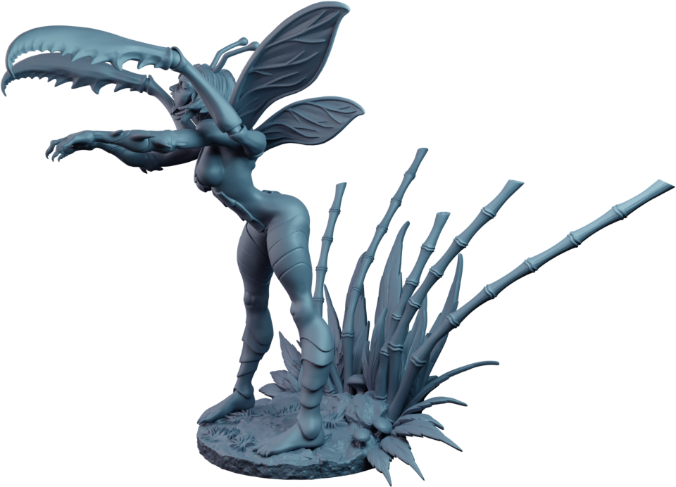 Alain Viesca - Hiereia Mantis (Attack) - 32/75/120mm Pin Up/Figure/Model/Diorama - Helios3DPrinting