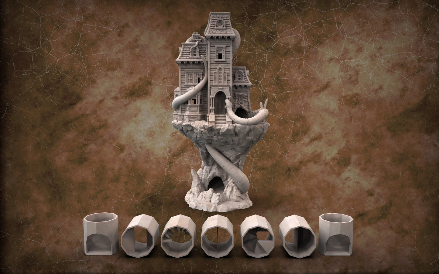 Solo Minatures #1 - Haunted Manor Dice Tower - DnD/TTRPG/Roleplaying/Wargames