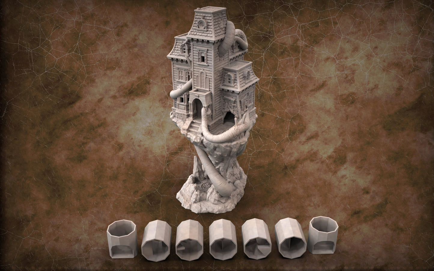 Solo Minatures #1 - Haunted Manor Dice Tower - DnD/TTRPG/Roleplaying/Wargames