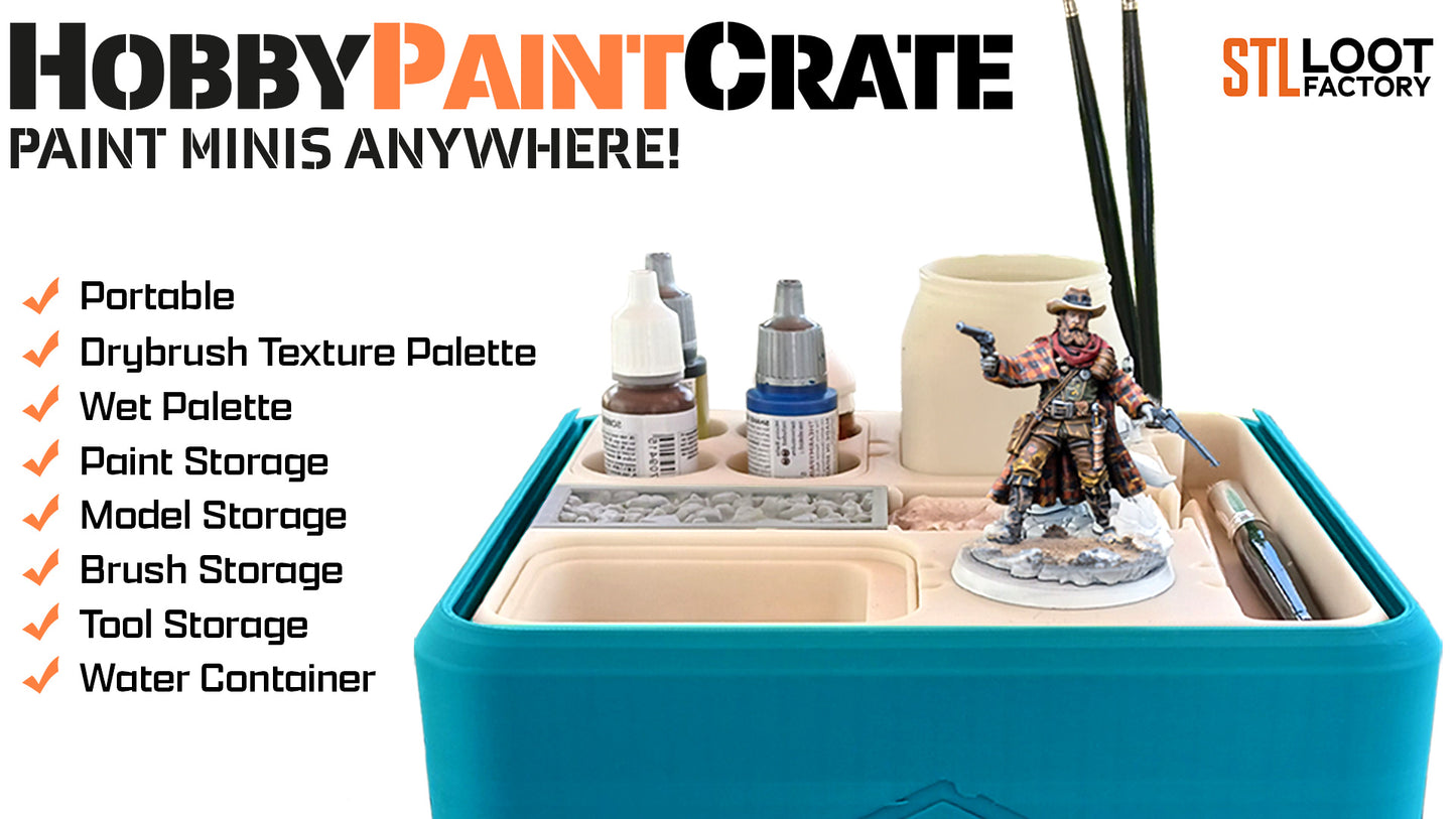 Jorrit - Hobby Paint Crate - Portable Painting System - Paint Minis Anywhere!