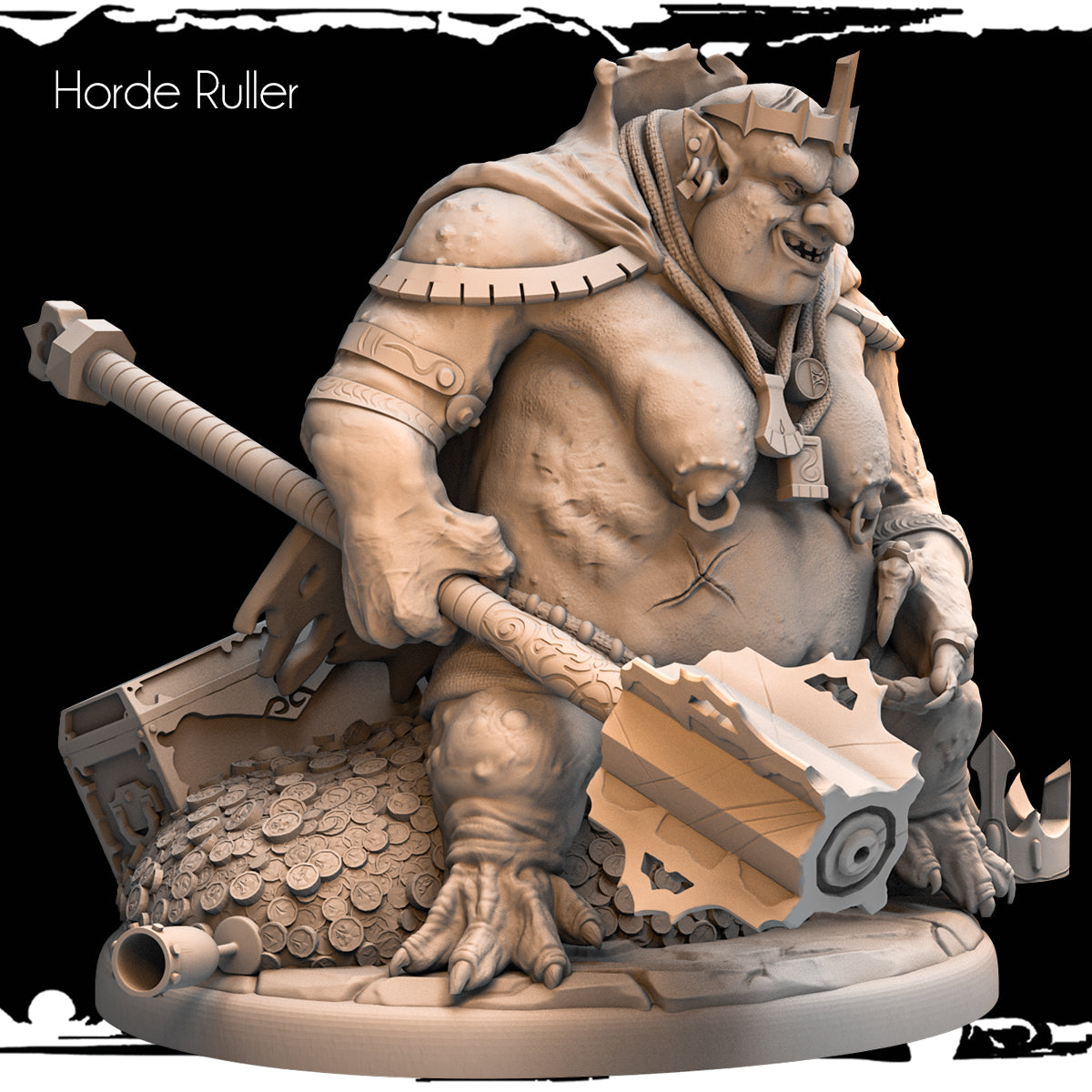 Monolith Arts - Greenskins - Goblin Ruler - DnD/TTRPG Figure/Miniature