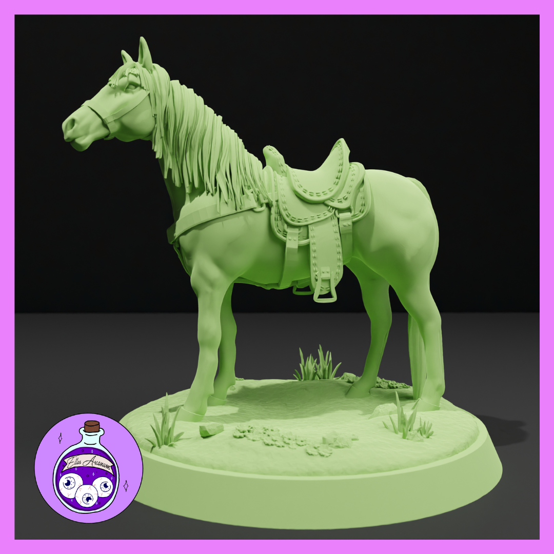 Ella's Arcanum - RPG Essentials #1 - Horses - DnD/Pathfinder/TTRPG Figure