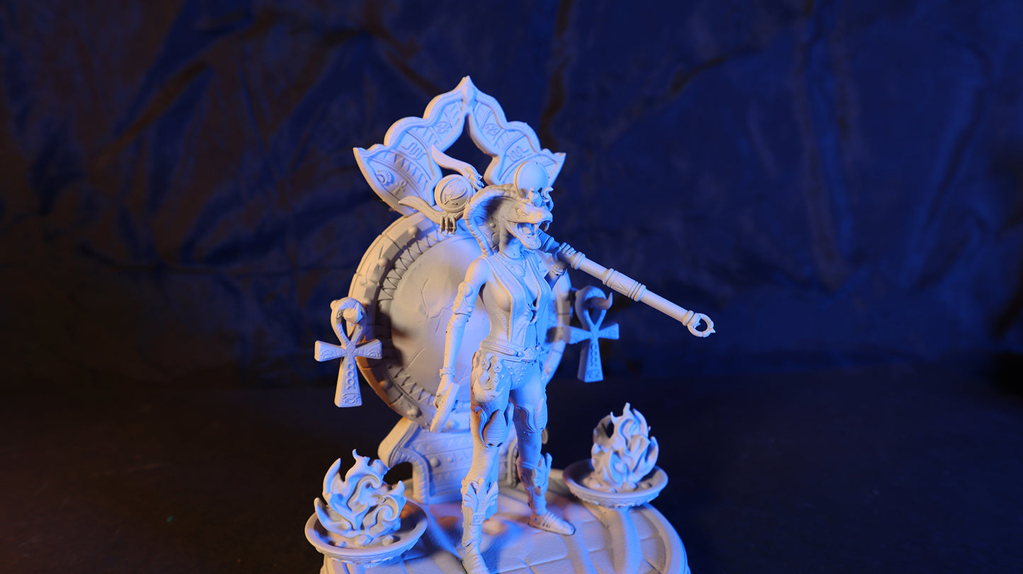 Mojibake - Lore of the Nile - Wadjet, Protector of Lower Egypt - 120mm Pin Up/Figure/Model/Diorama - Helios3DPrinting