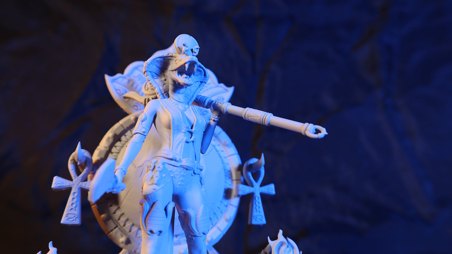 Mojibake - Lore of the Nile - Wadjet, Protector of Lower Egypt - 120mm Pin Up/Figure/Model/Diorama - Helios3DPrinting