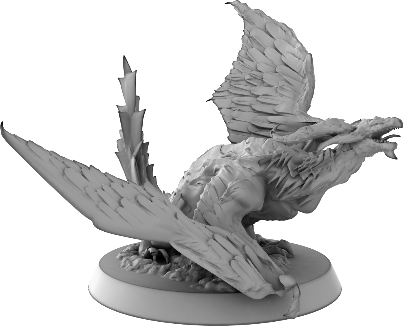 Klaus - Young White Dragon #2 - DnD/TTRPG Figure/Miniature - Helios3DPrinting