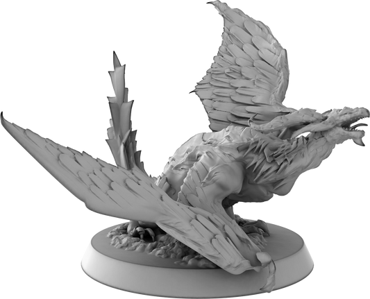 Klaus - Young White Dragon #2 - DnD/TTRPG Figure/Miniature - Helios3DPrinting