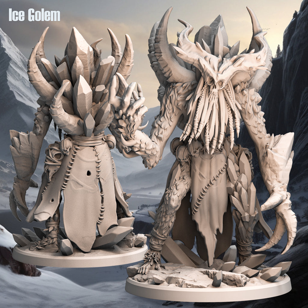 Monolith Arts - Arctic Tribes - Ice Golem - DnD/TTRPG Figure/Miniature