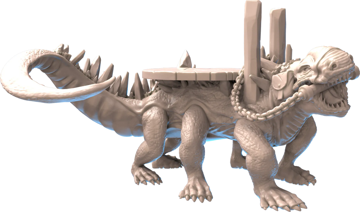 Sync Ratio - Shiverclaws - Ice Salamander Mount - DnD/TTRPG Figure/Miniature