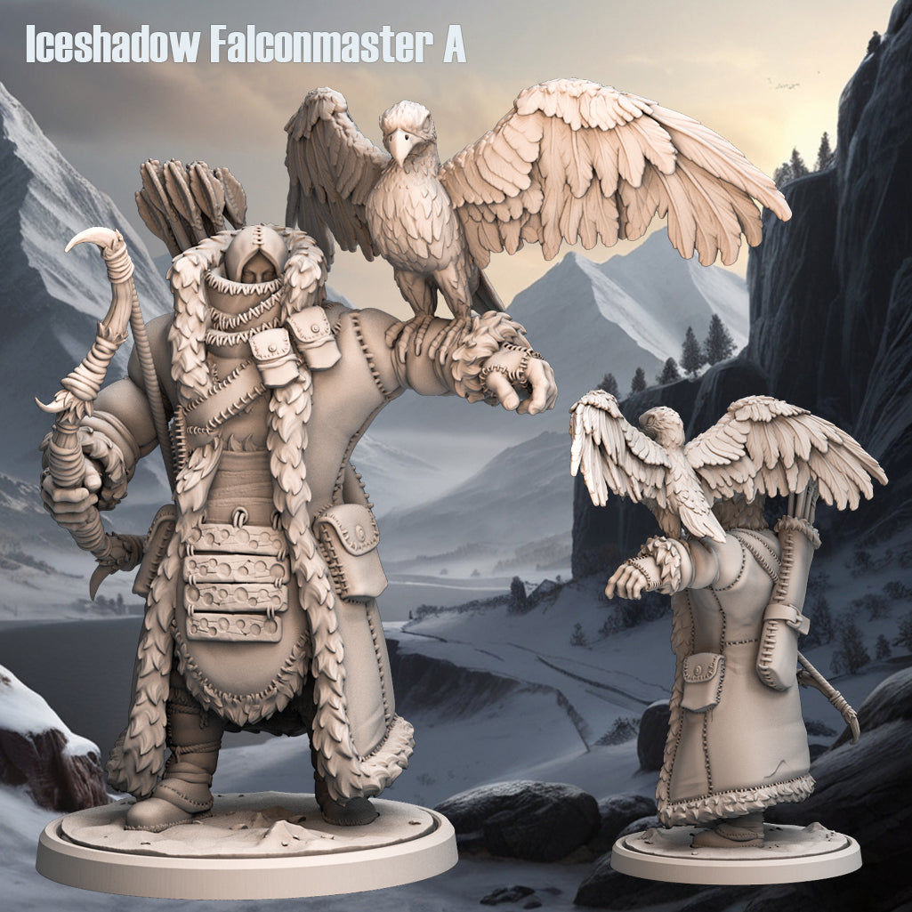 Monolith Arts - Arctic Tribes - Falcon Master - DnD/TTRPG Figure/Miniature
