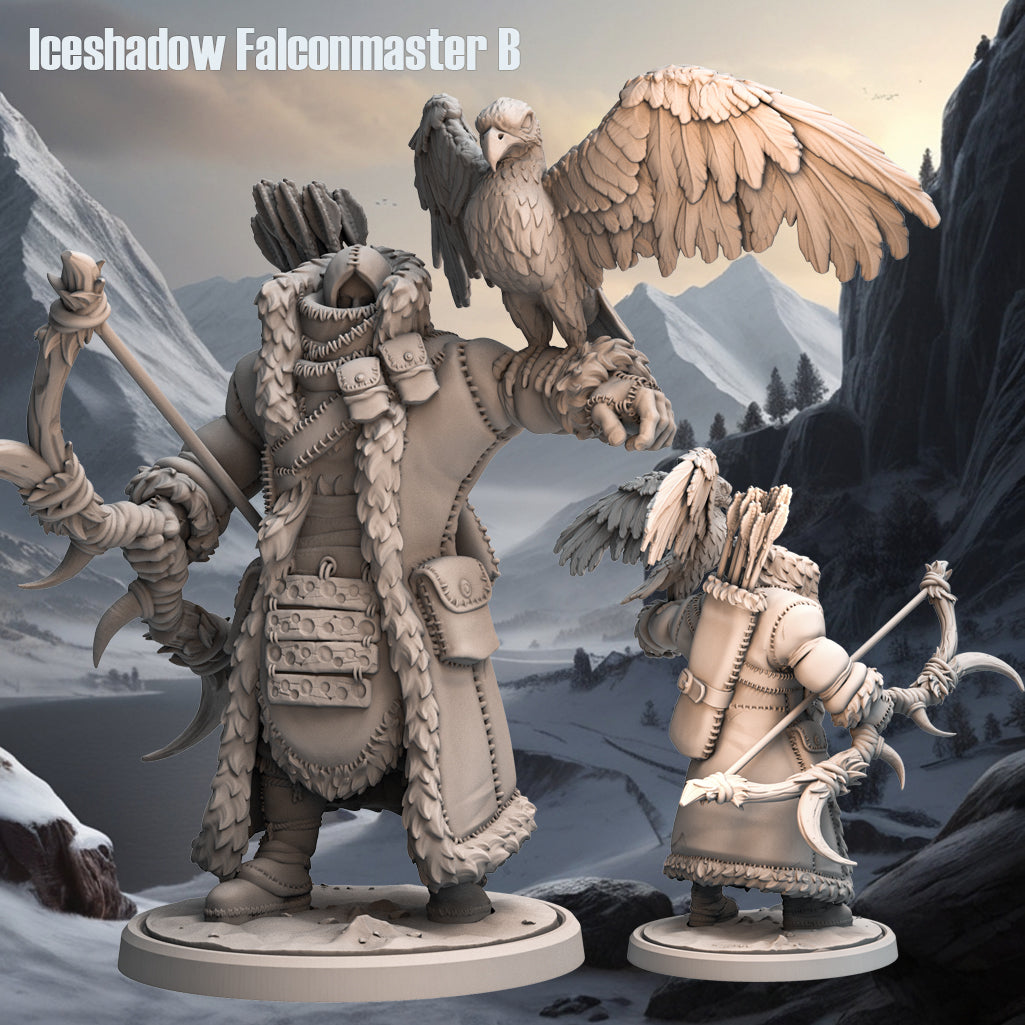 Monolith Arts - Arctic Tribes - Falcon Master - DnD/TTRPG Figure/Miniature