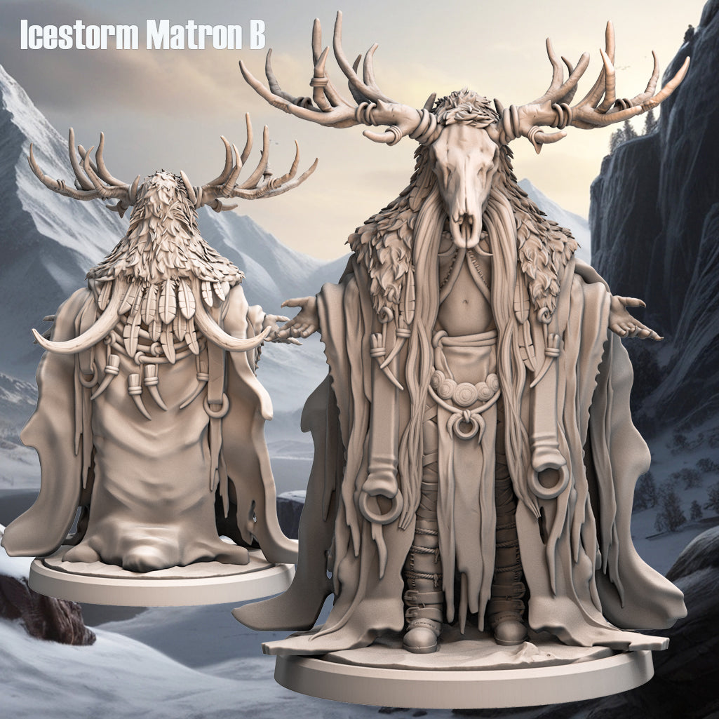 Monolith Arts - Arctic Tribes - Druid #2 - DnD/TTRPG Figure/Miniature