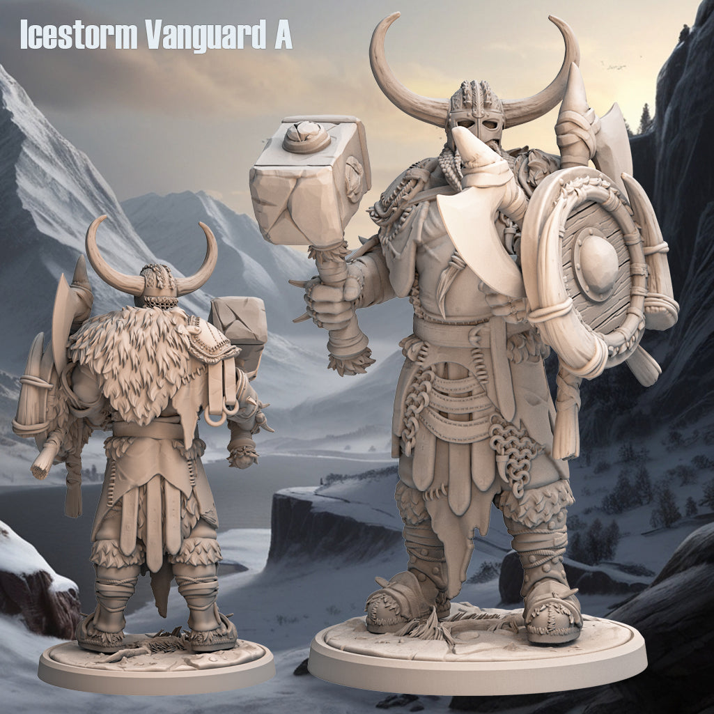 Monolith Arts - Arctic Tribes - Warrior - DnD/TTRPG Figure/Miniature