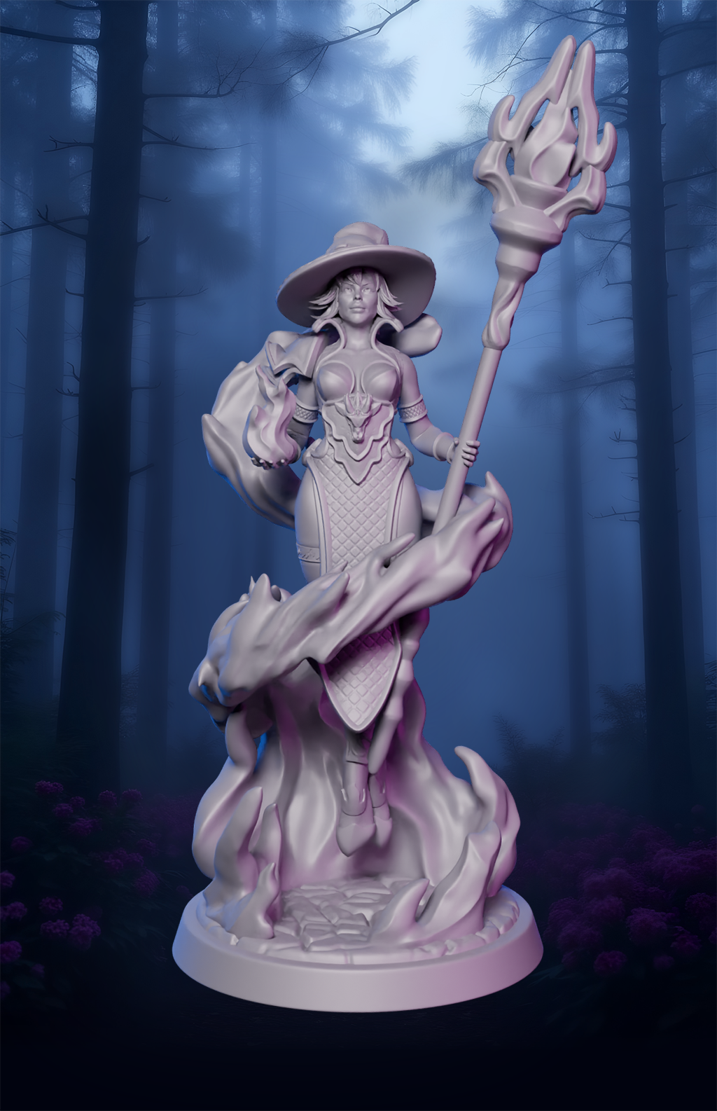AsymSculpts - Sculpted Sisters: Witches - Ignistra - 75mm Pin Up/Figure/Model/Diorama