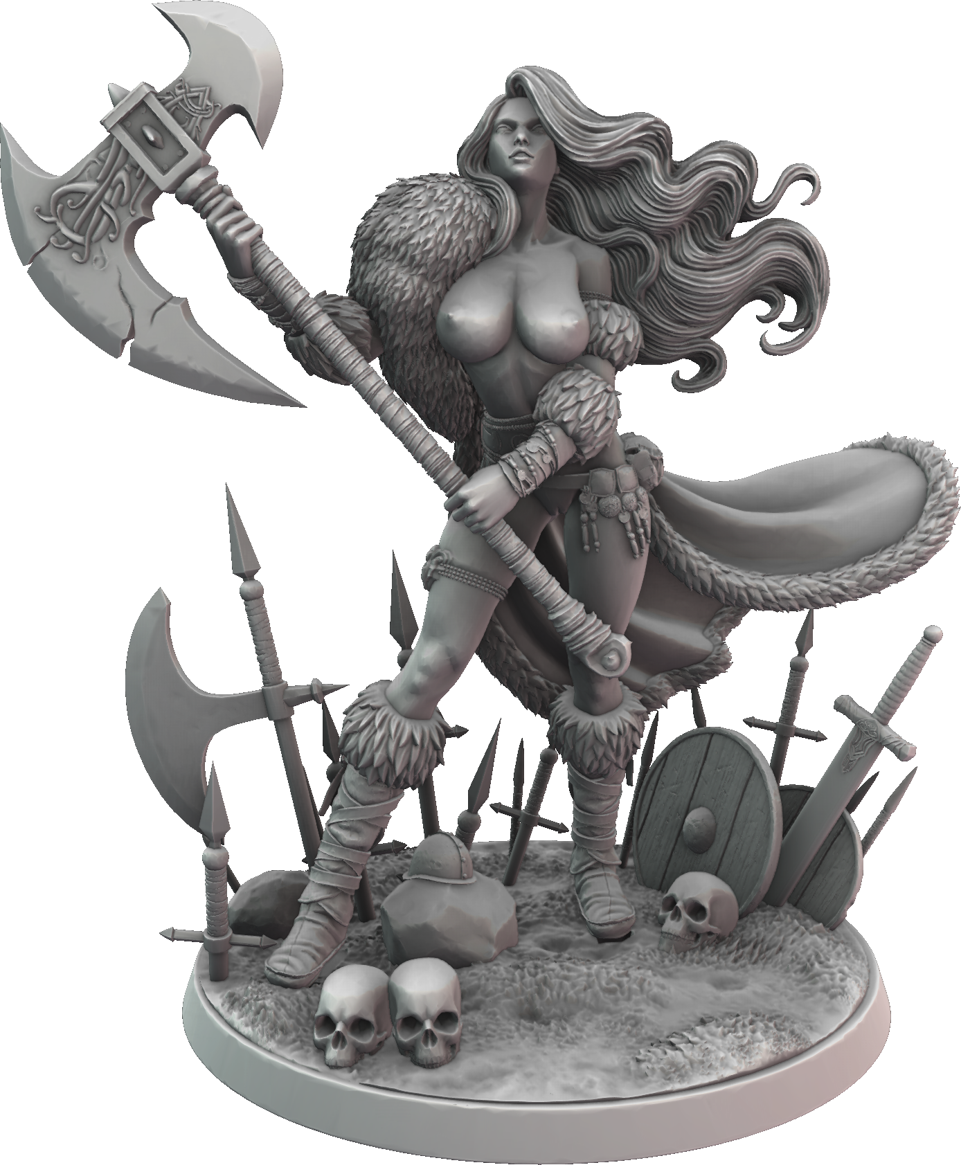 Cosmondo - Savage Souls - Ingrid Frostaxe - 75/120mm Pin Up/Figure/Model/Diorama