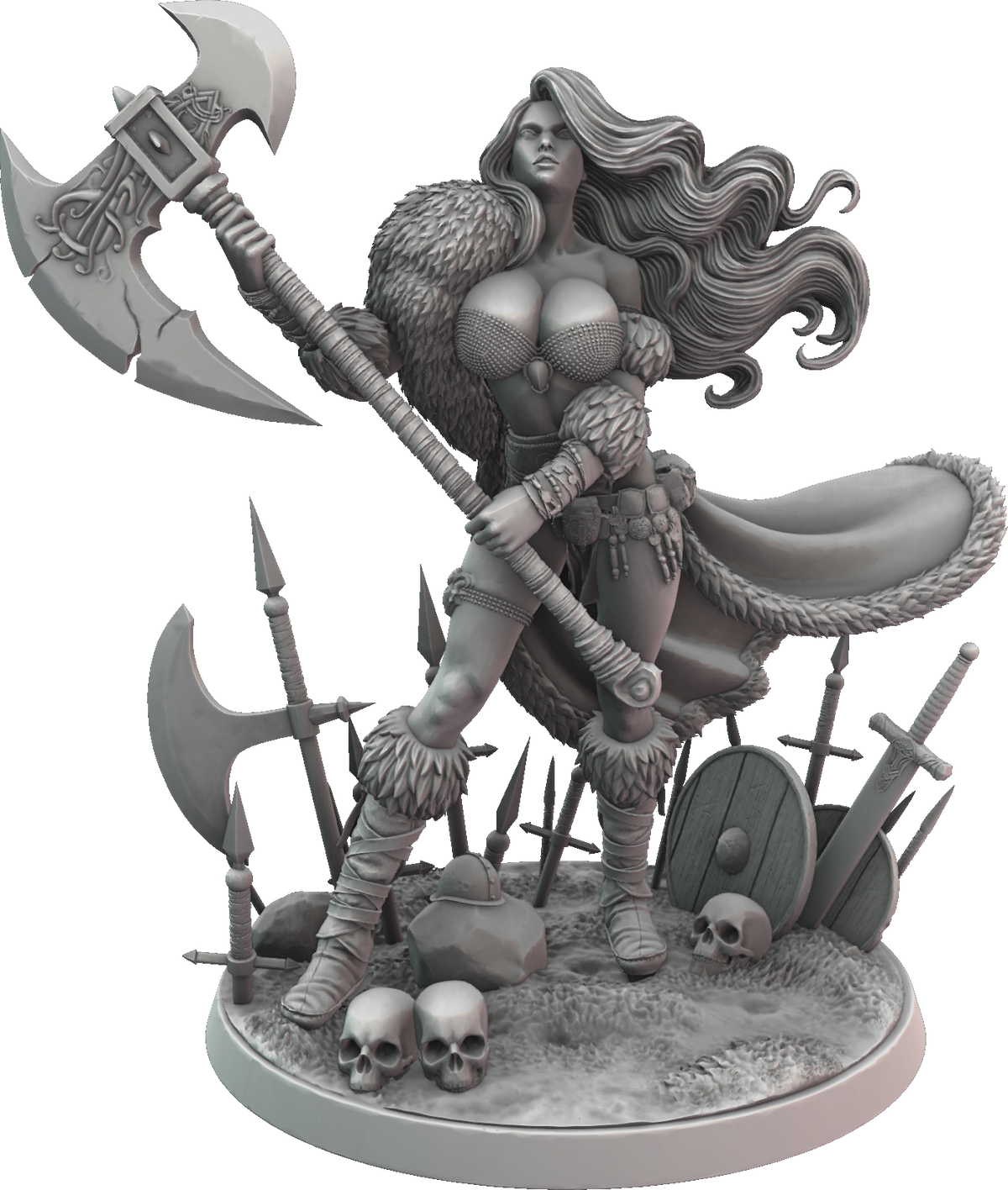 Cosmondo - Savage Souls - Ingrid Frostaxe - 75/120mm Pin Up/Figure/Model/Diorama