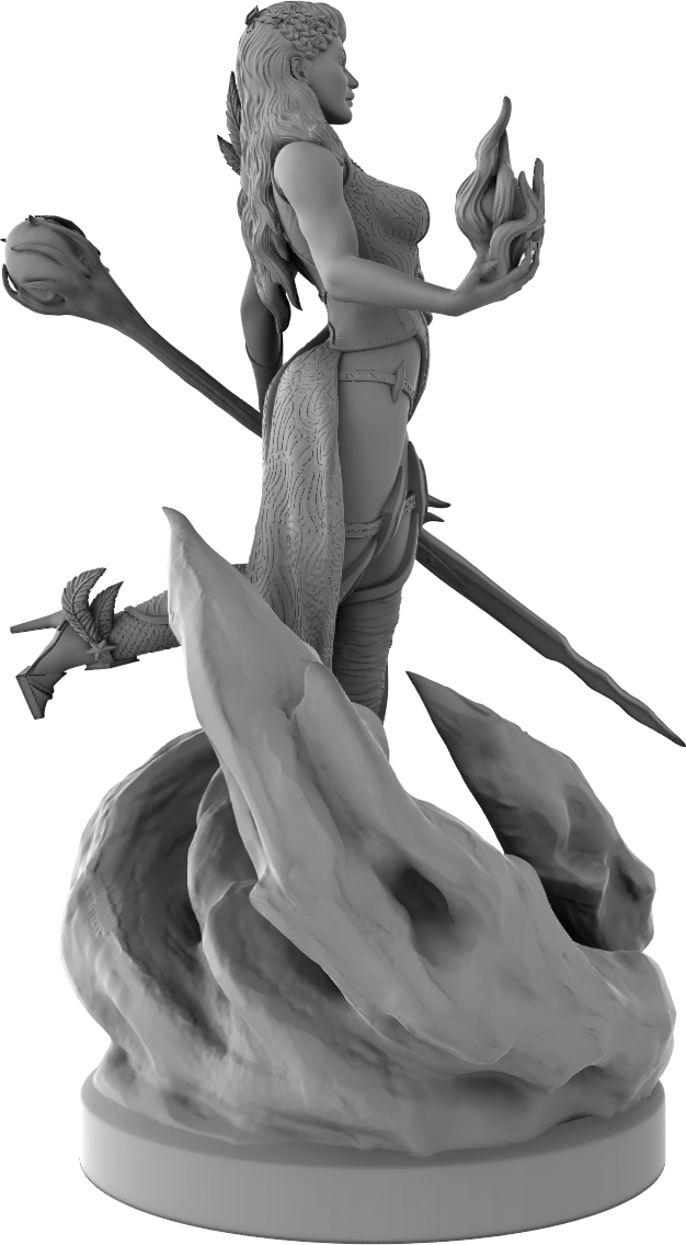Black Fins Miniatures - Izowel Goldthorn - 75mm Pin Up/Figure/Model/Diorama