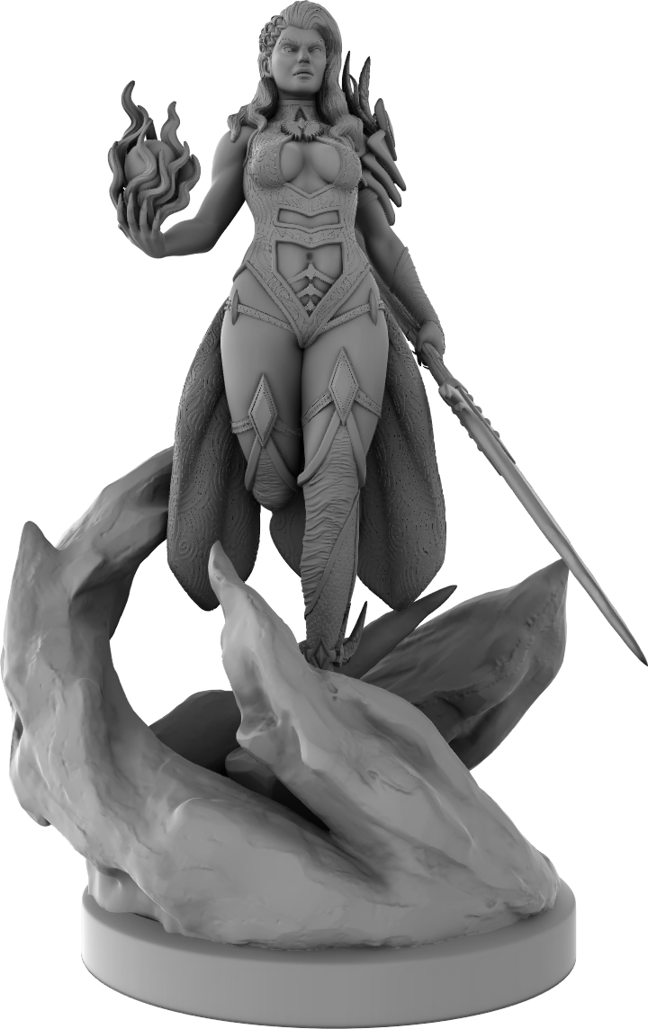 Black Fins Miniatures - Izowel Goldthorn - 75mm Pin Up/Figure/Model/Diorama