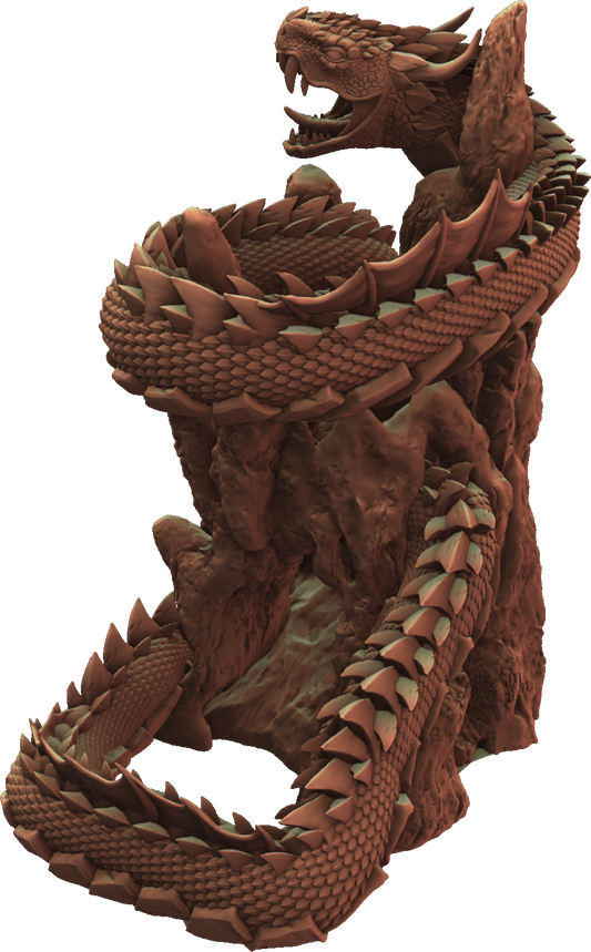 Miniature Evolution - Midgard Serpent Dice Tower - DnD/TTRPG/Roleplaying/Wargames