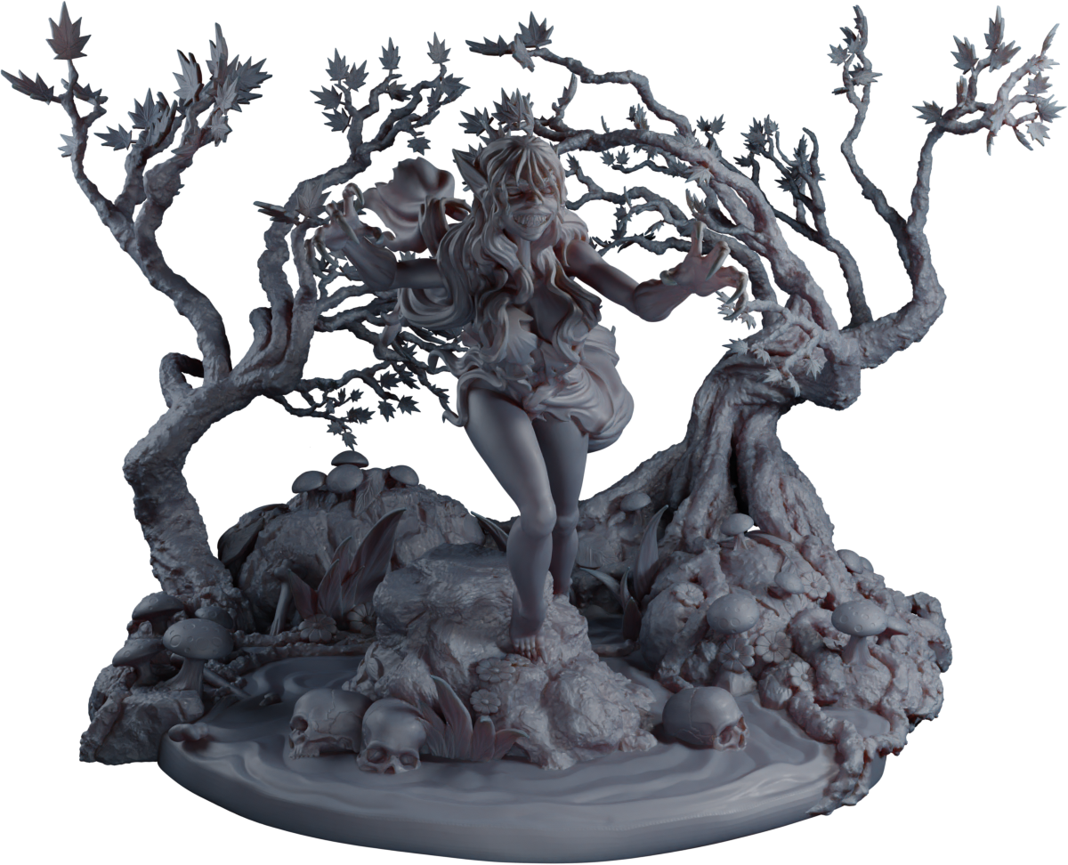 Alain Viesca - Jenny Greenteeth (Attack) - 32/75/120mm Pin Up/Figure/Model/Diorama - Helios3DPrinting