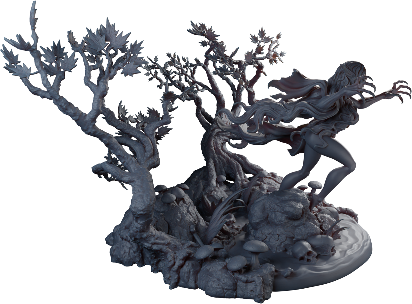 Alain Viesca - Jenny Greenteeth (Attack) - 32/75/120mm Pin Up/Figure/Model/Diorama - Helios3DPrinting