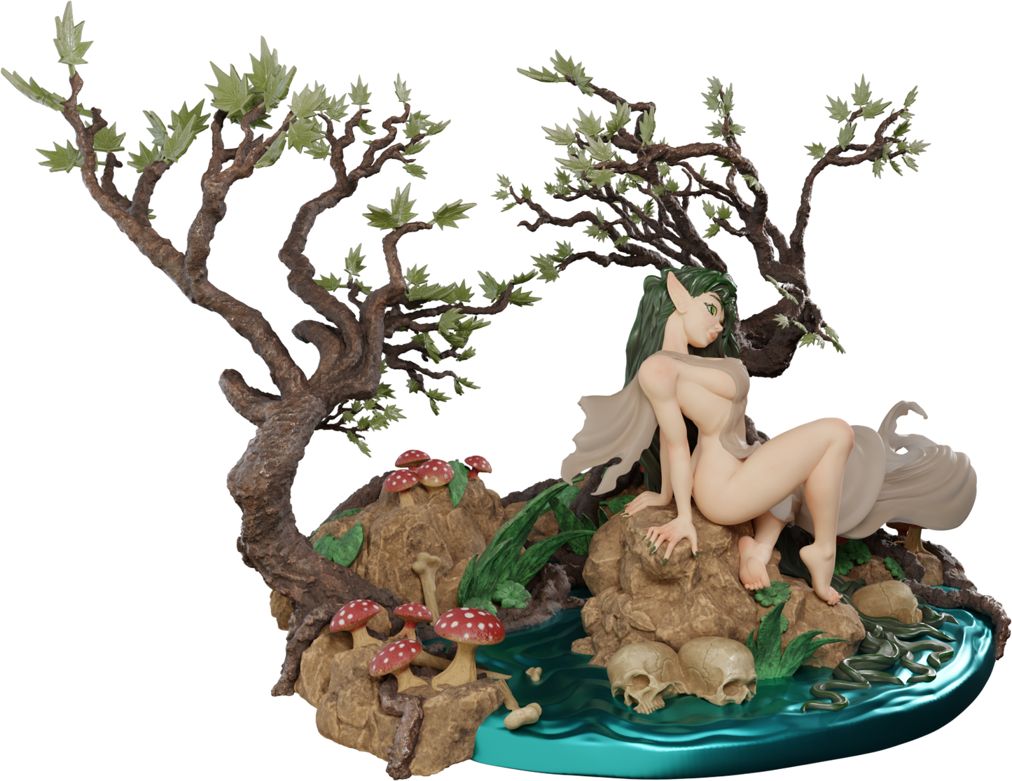 Alain Viesca - Jenny Greenteeth (Lure) - 32/75/120mm Pin Up/Figure/Model/Diorama - Helios3DPrinting