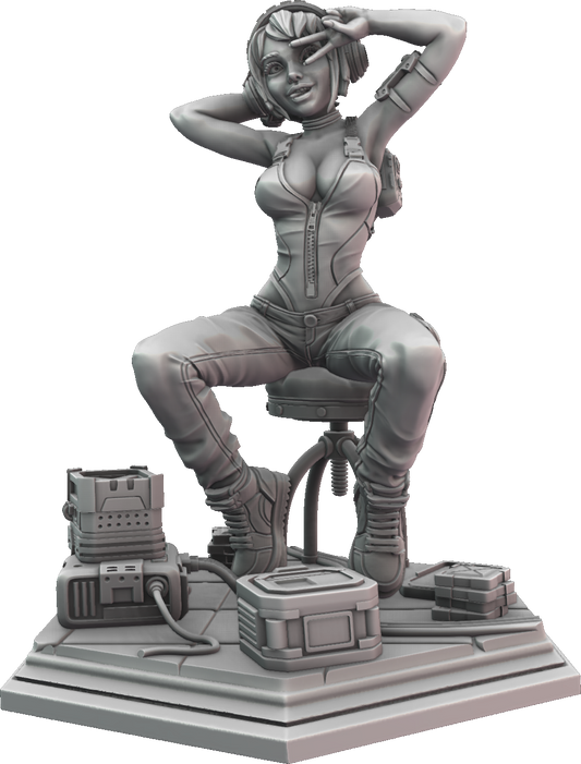 Claudia Sculpts - Cyberpunk Girls - Jinx - 75mm Pin Up/Figure/Model/Diorama