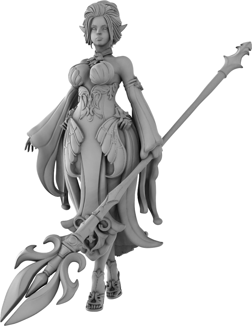 Lady Miniatures - Eladrin Elves - Kai - 75mm Pin Up/Figure/Model/Diorama