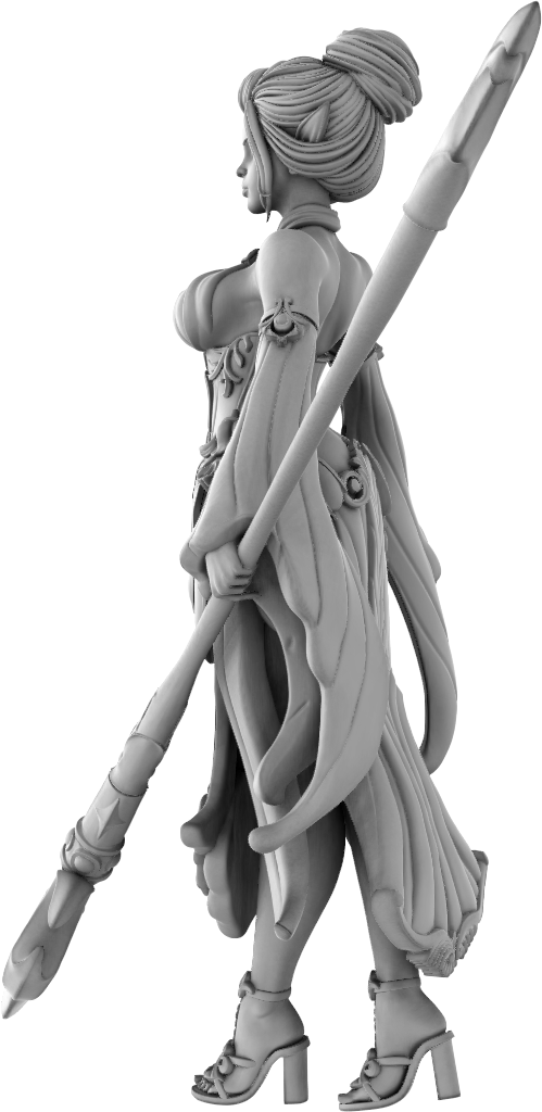 Lady Miniatures - Eladrin Elves - Kai - 75mm Pin Up/Figure/Model/Diorama