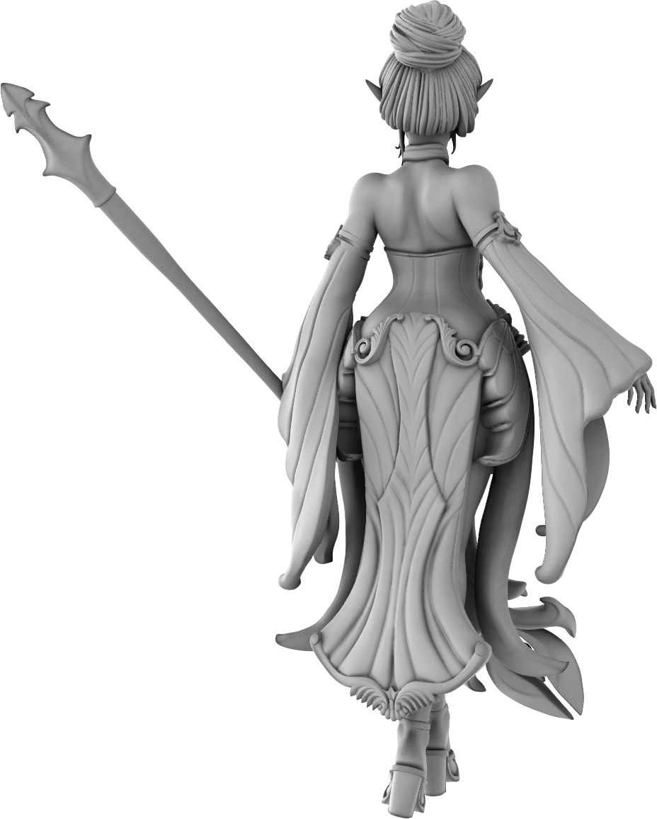 Lady Miniatures - Eladrin Elves - Kai - 75mm Pin Up/Figure/Model/Diorama