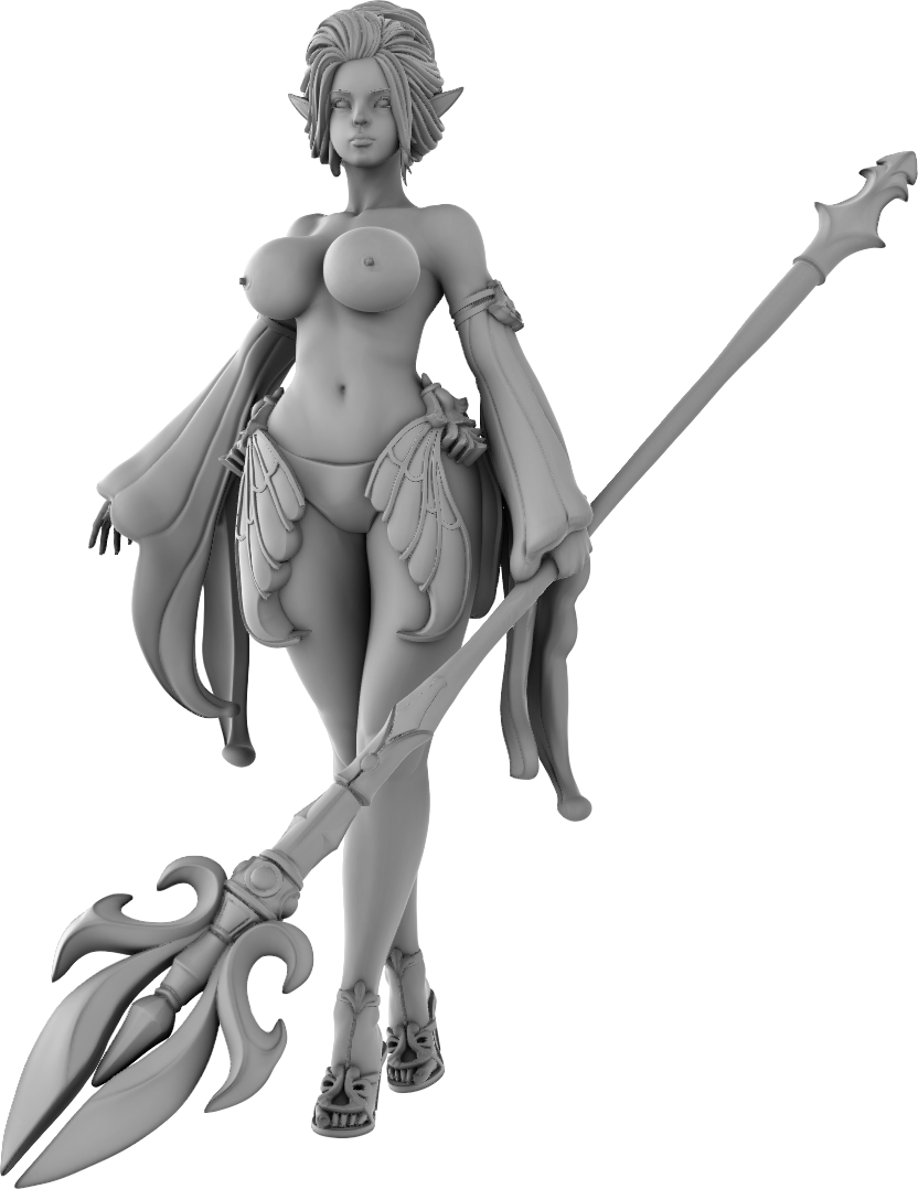 Lady Miniatures - Eladrin Elves - Kai - 75mm Pin Up/Figure/Model/Diorama