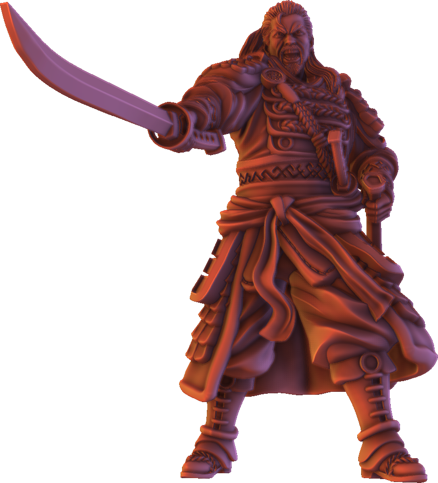 Forged Path - Tokugawa Guardians - Katana - DnD/Pathfinder/TTRPG Figure