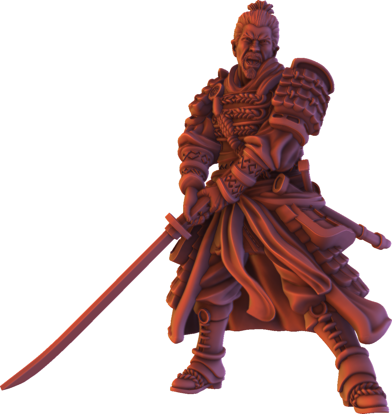 Forged Path - Tokugawa Guardians - Katana - DnD/Pathfinder/TTRPG Figure