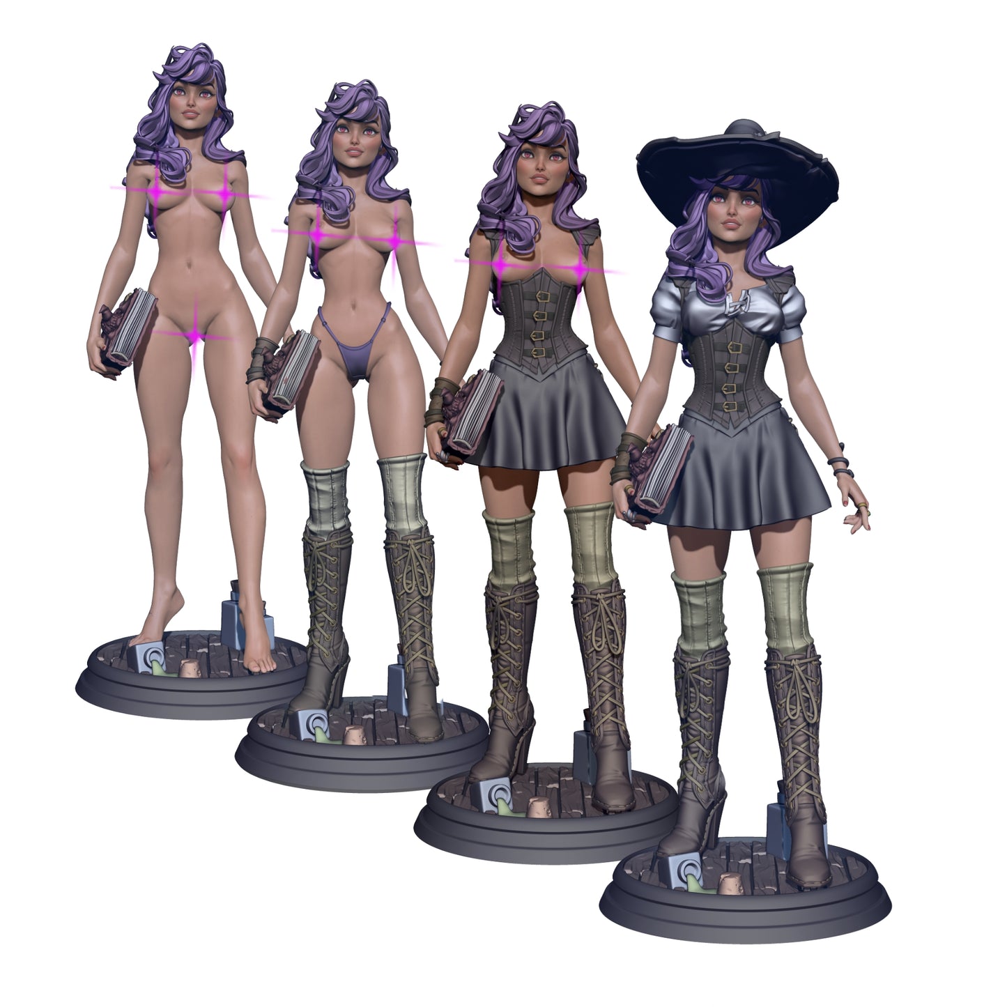 Whisper Miniatures - Katherine, Witch - 75/120mm Pin Up/Figure/Model/Diorama