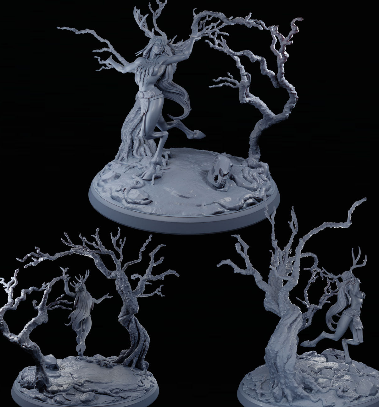 Alain Viesca - Deer Woman (Lure) - 32/75/120mm Pin Up/Figure/Model/Diorama - Helios3DPrinting