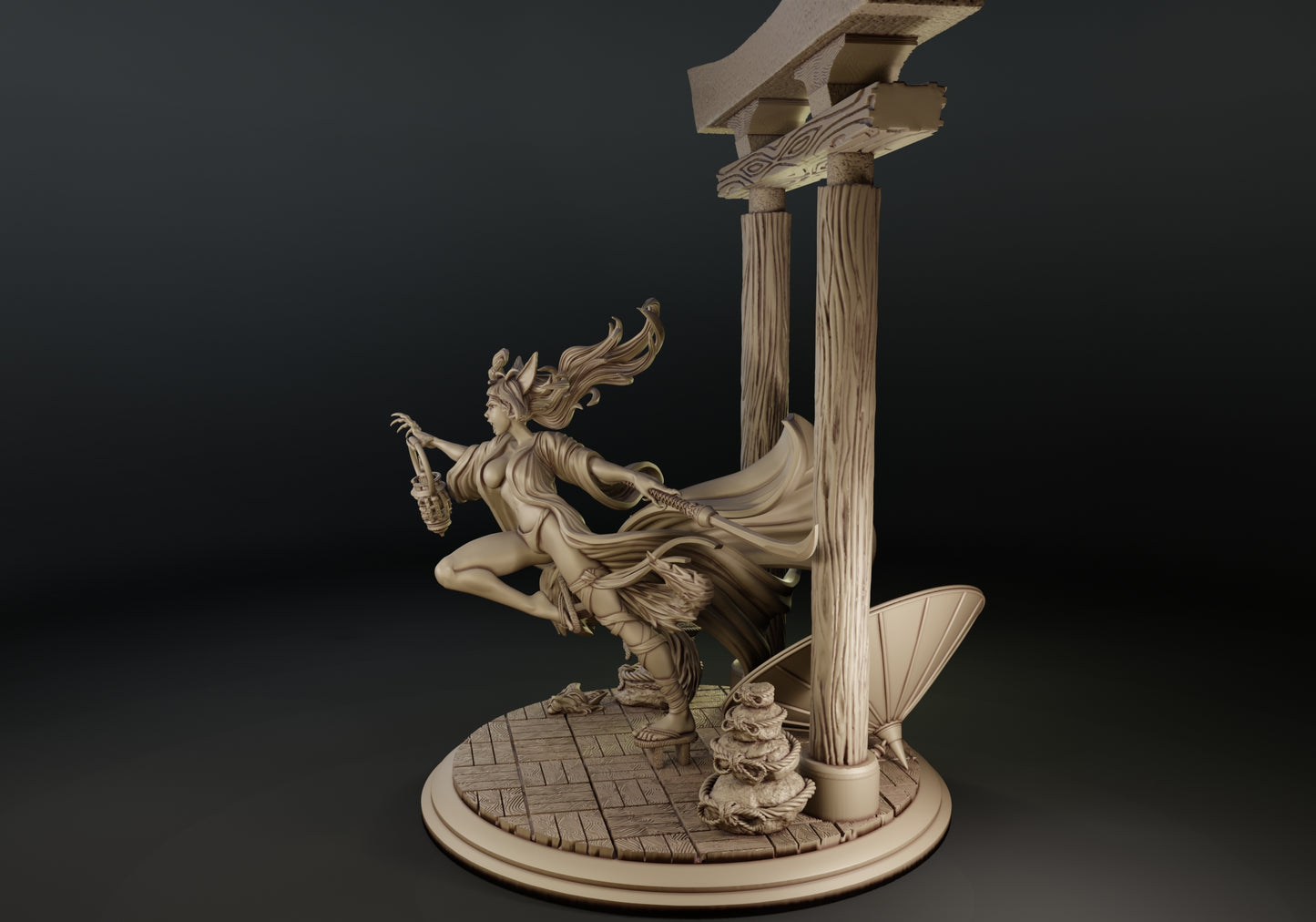 Alain Viesca - Kitsune (Attack) - 75/120mm Pin Up/Figure/Model/Diorama