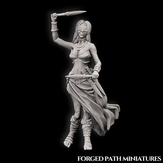 Forged Path - Willowbrook Circus - Knife Thrower - DnD/Pathfinder/TTRPG Figure