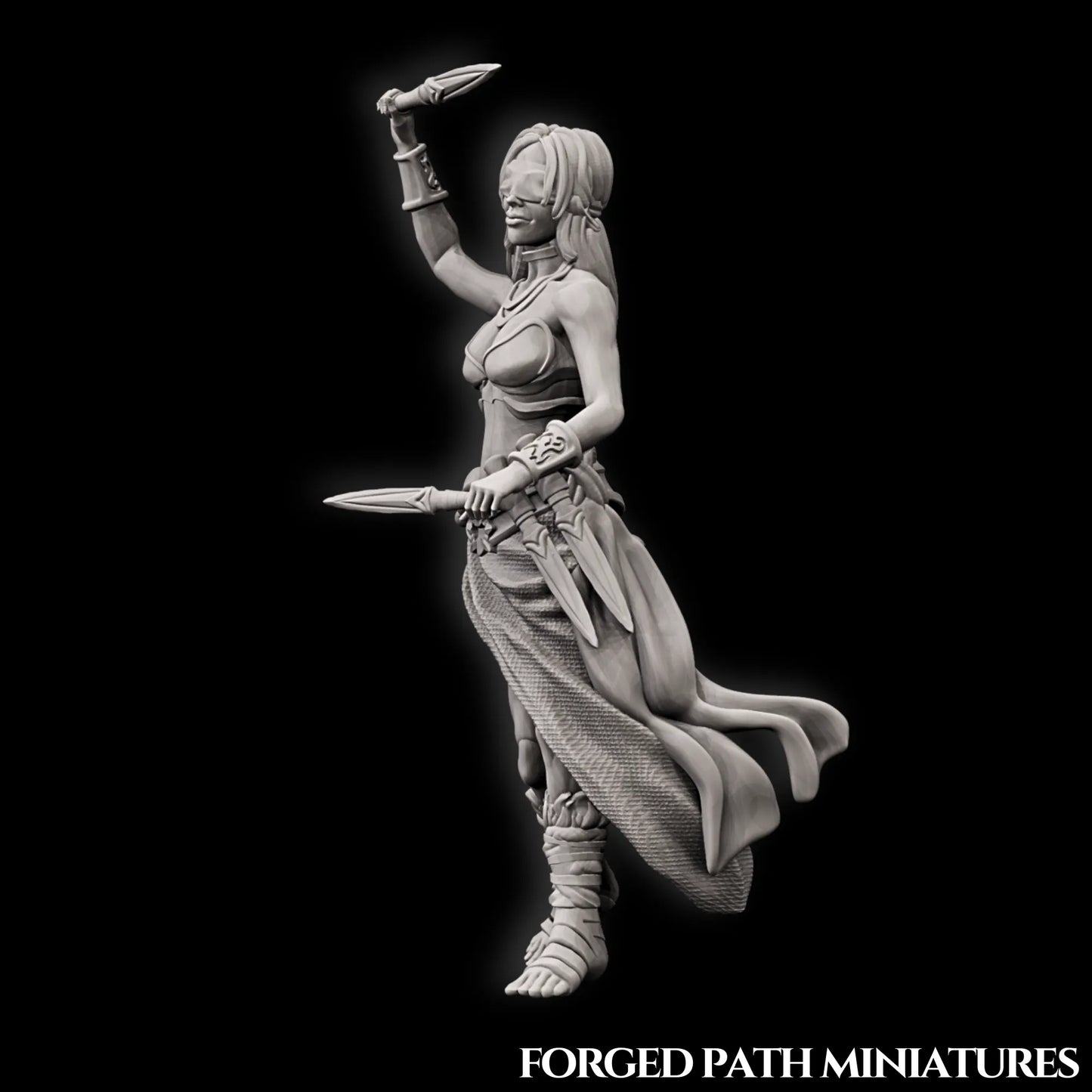 Forged Path - Willowbrook Circus - Knife Thrower - DnD/Pathfinder/TTRPG Figure