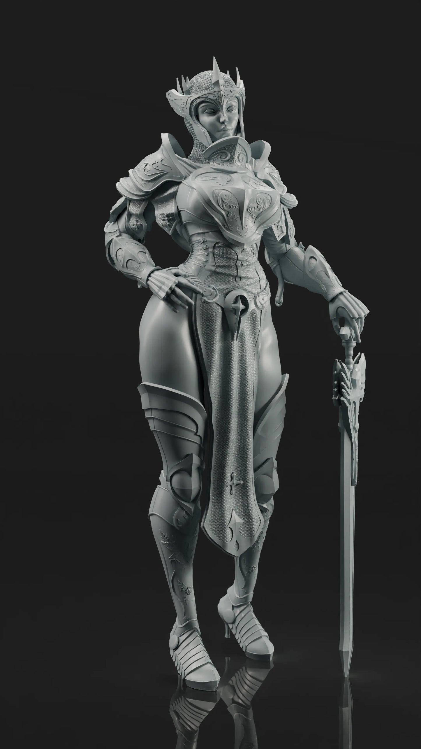 Goomer - Templar Queen - 75mm Pin Up/Figure/Model/Diorama
