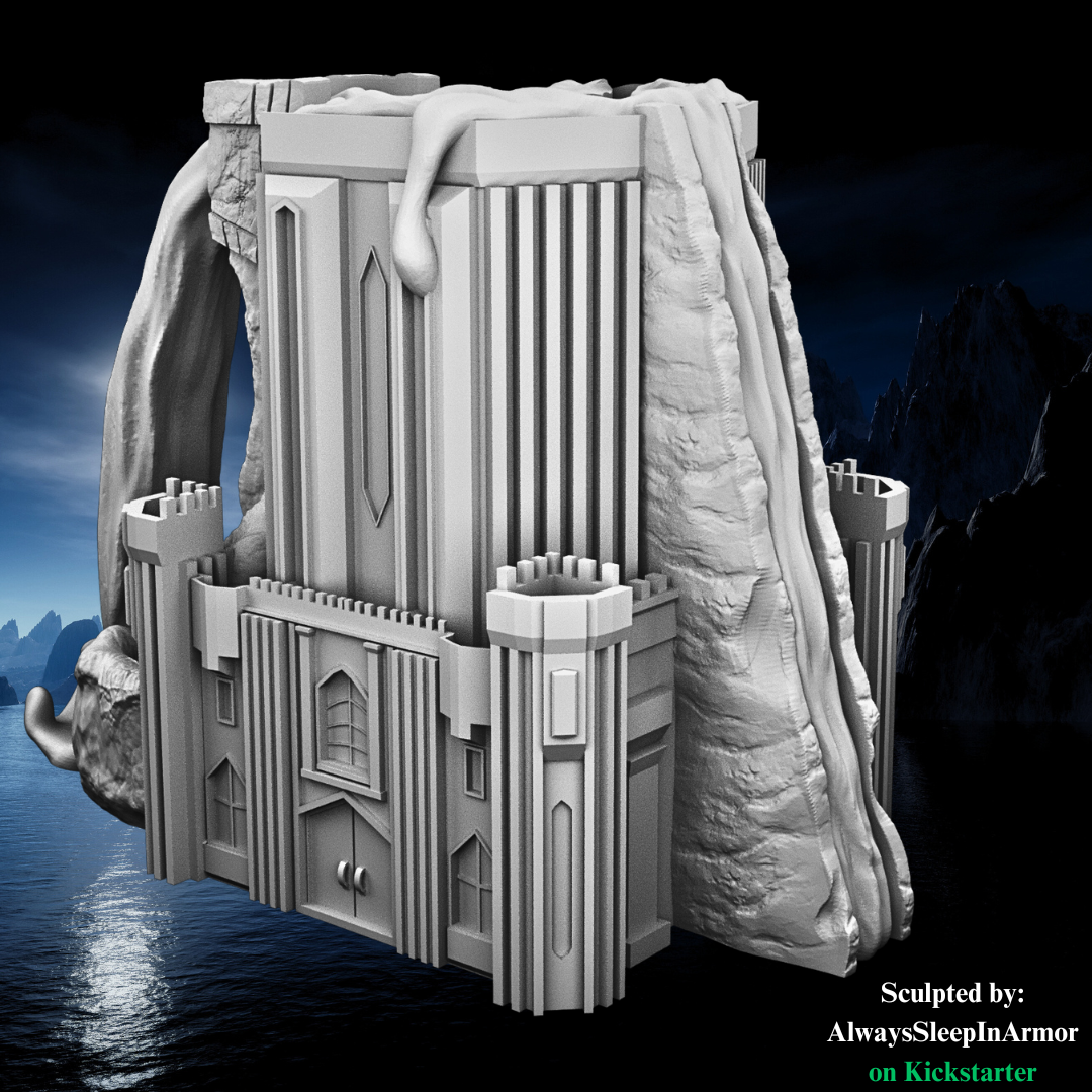 Always Sleep in Armor - Infernal Thirst Can & Snack Dice Towers - DnD/TTRPG - Helios3DPrinting