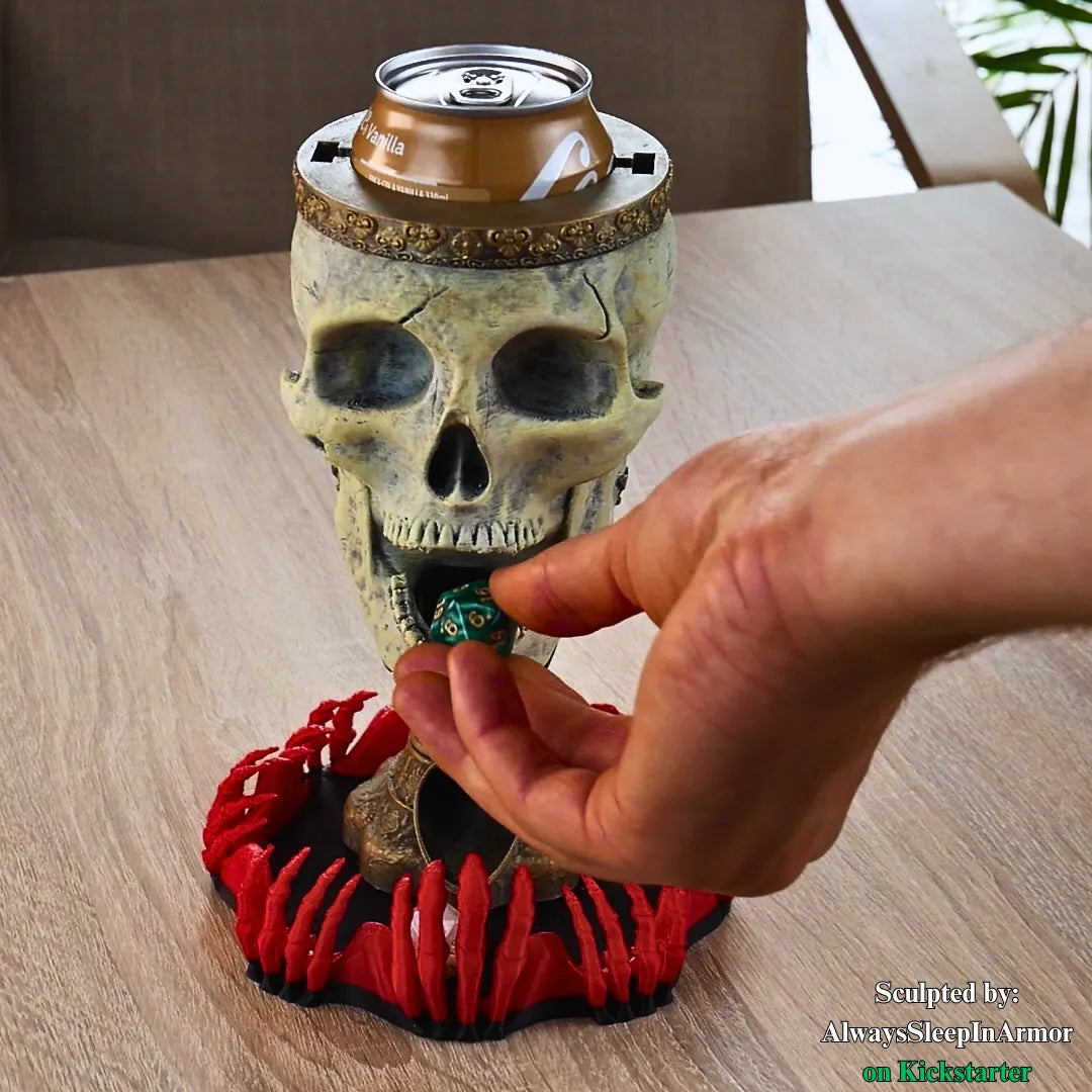 ASiA - Can/Snack Dice Tower - King's Skull - DnD/TTRPG/Roleplaying/Wargames