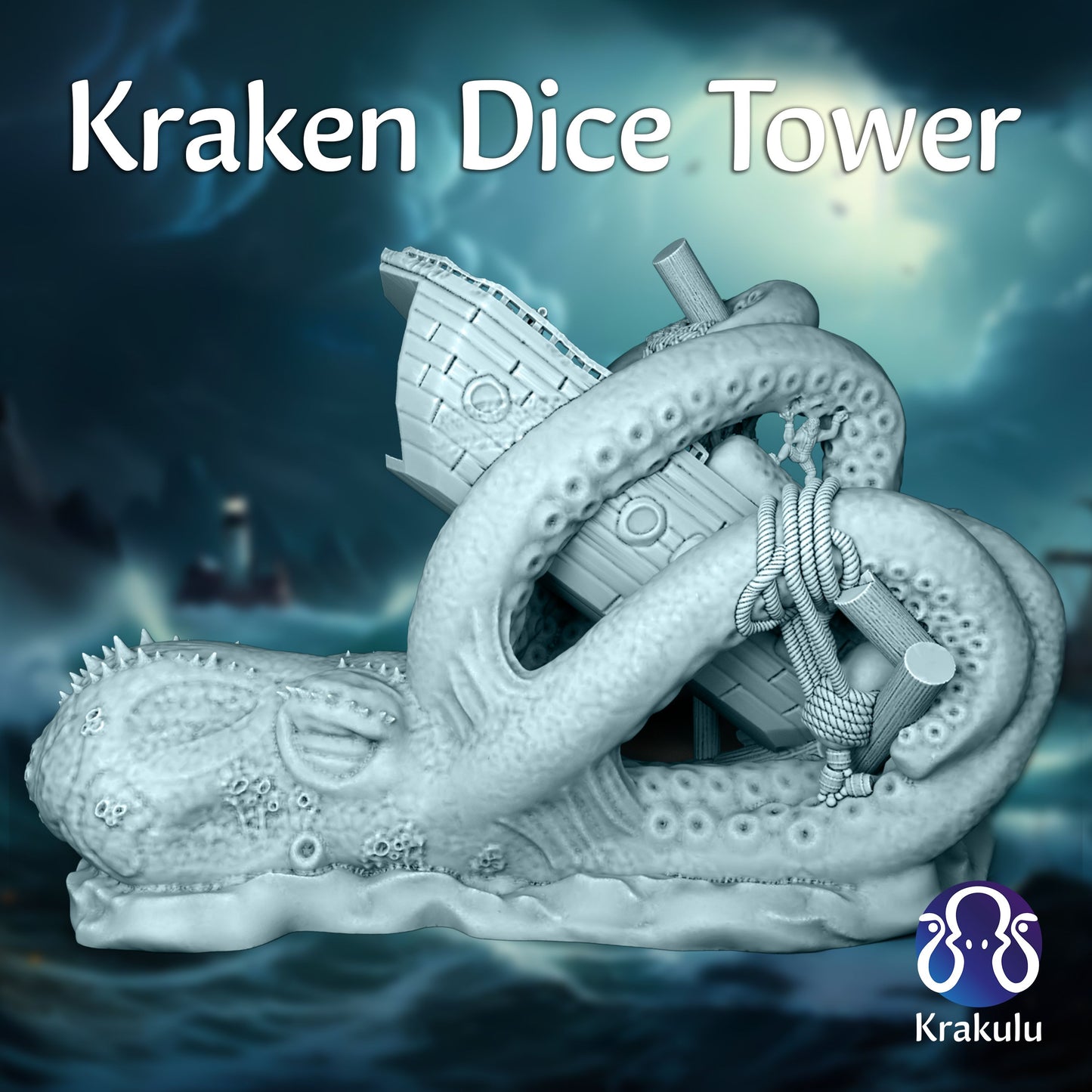 Krakulu - Kraken Dice Tower - DnD/TTRPG/Roleplaying/Wargames