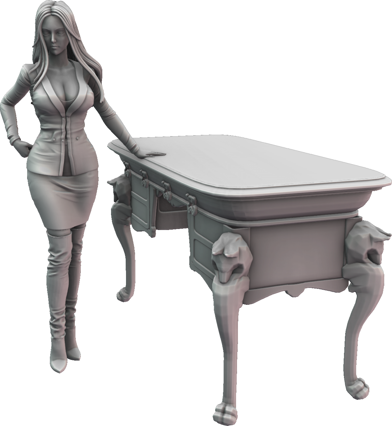 Tatiana Klein - Curvaceous Resin #1 - Ladyboss - 75/200mm Pin Up/Figure/Model/Diorama