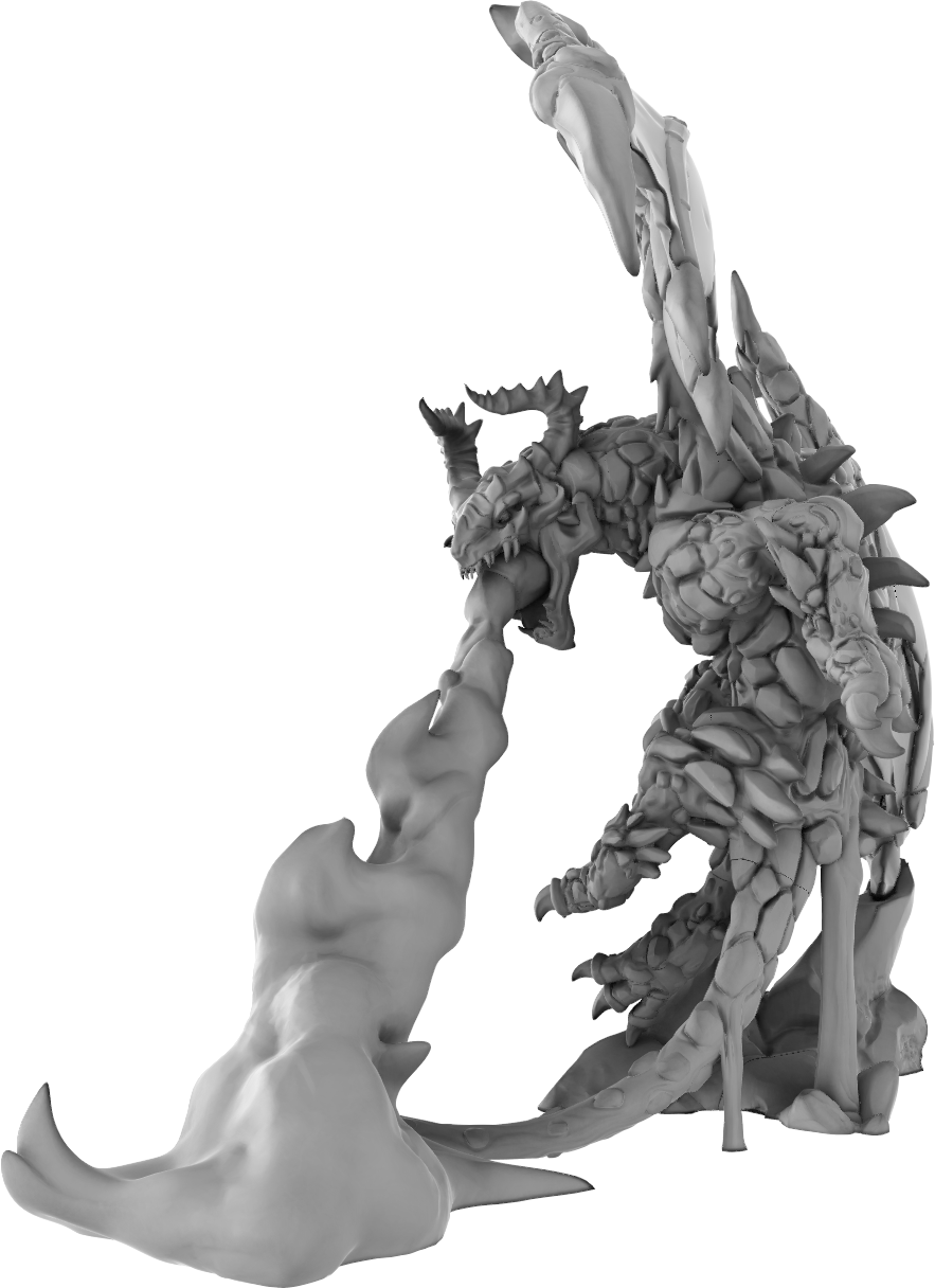 Brayan Nafarrate - Bestiary #4 - Magma Dragon #1 - DnD/TTRPG Figure/Miniature