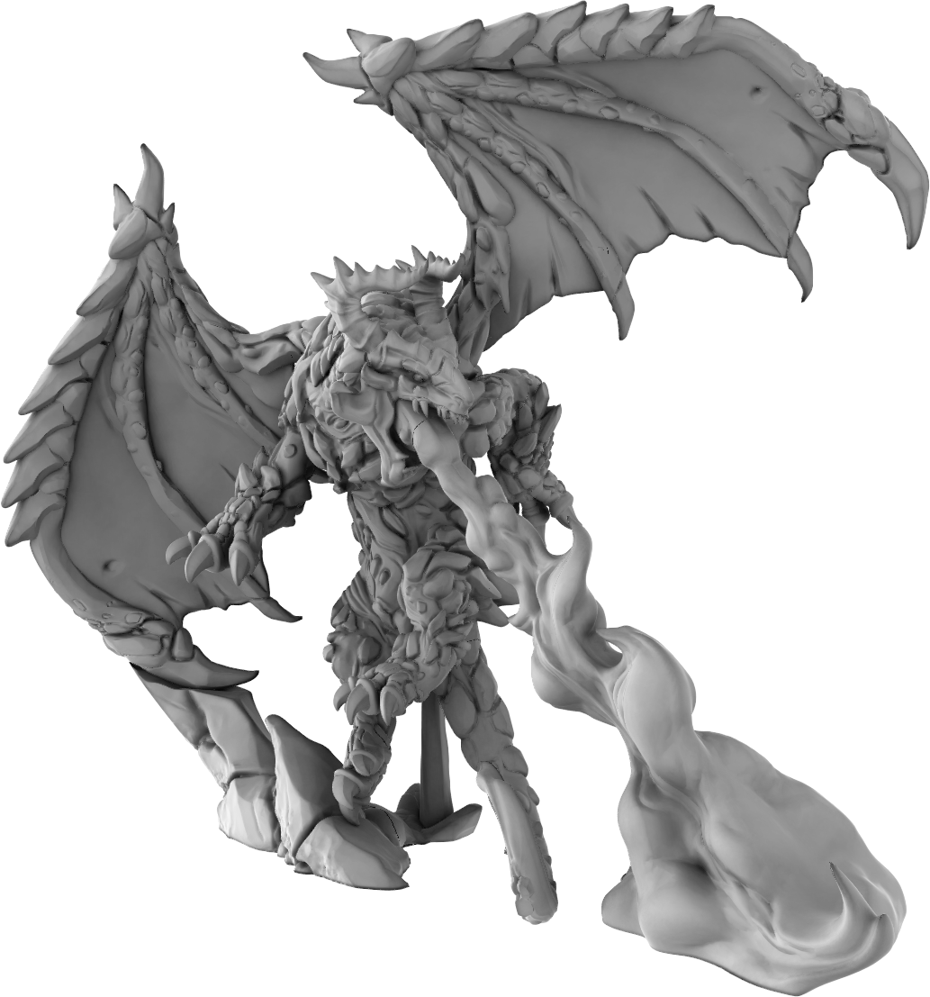 Brayan Nafarrate - Bestiary #4 - Magma Dragon #1 - DnD/TTRPG Figure/Miniature