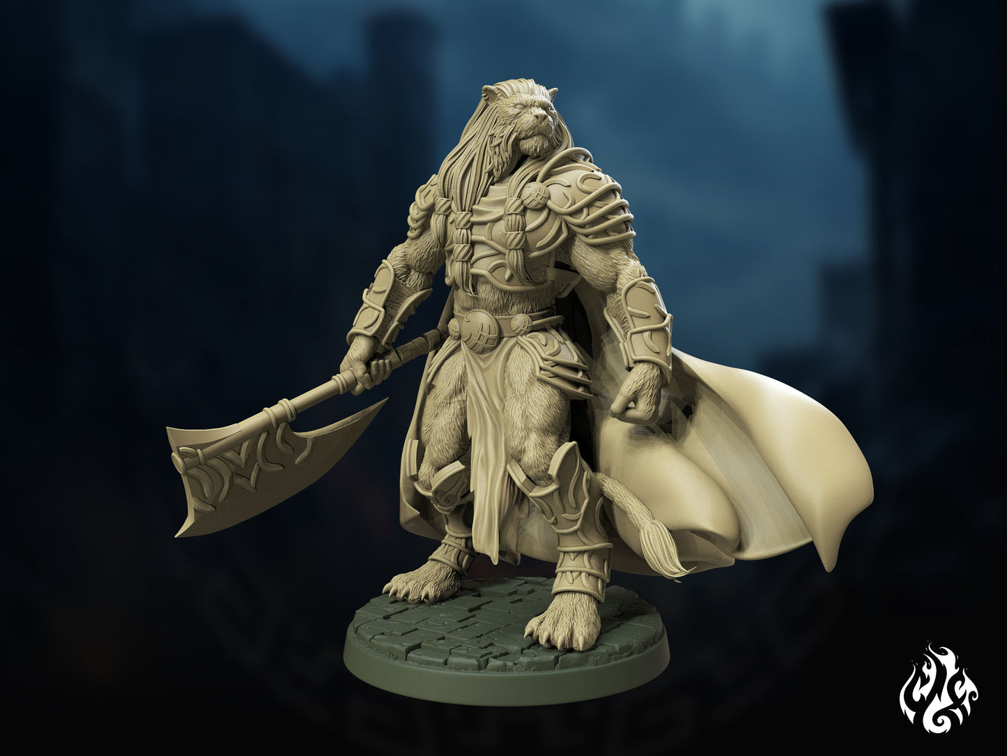 Crippled God Foundry - Leonin Paladin - DnD/TTRPG Figure/Miniature