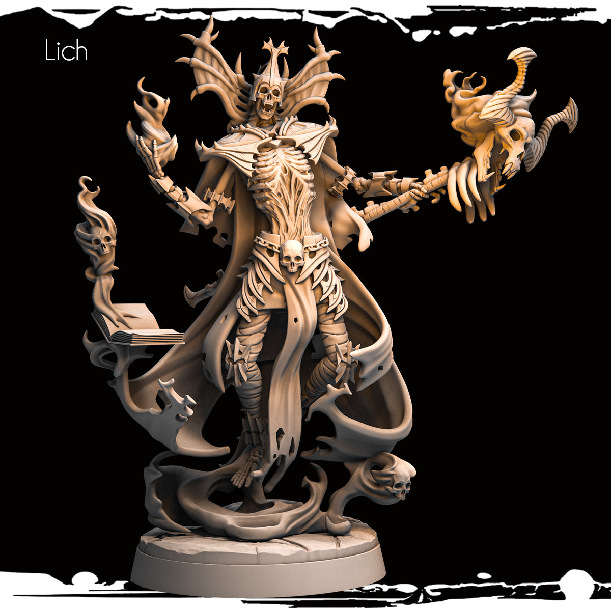 Monolith Arts - Skeletons - Lich - DnD/TTRPG Figure/Miniature